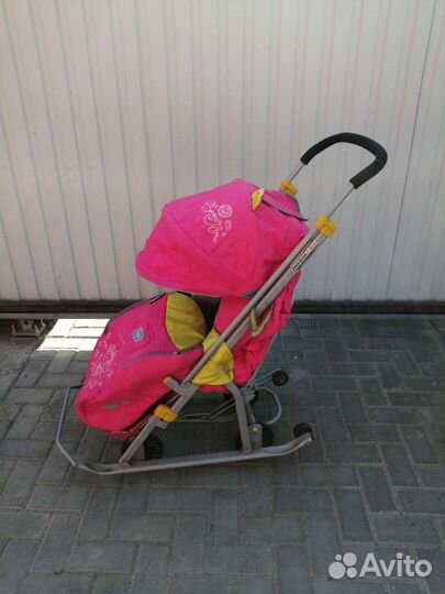 Детские санки коляска ника