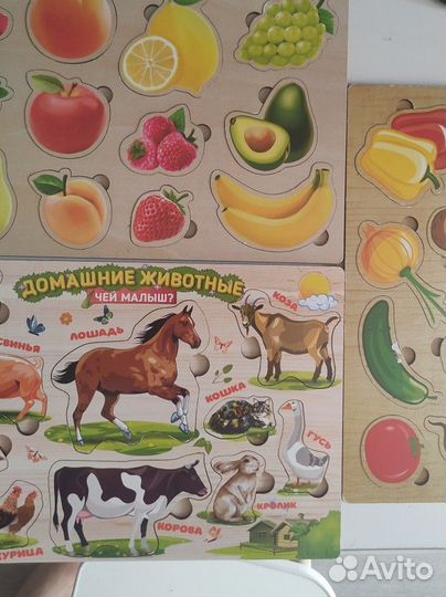 Пазл деревянный, вкладыш для детей