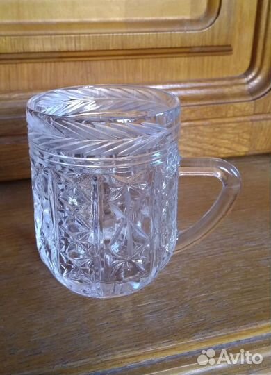Стакан-кружка хрустальный