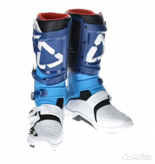 Мотоботы Leatt 5.5 FlexLock Boot Cyan Сине-Белые