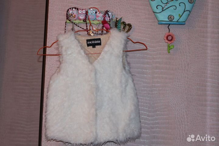 Меховая жилетка на девочку 4-5 лет