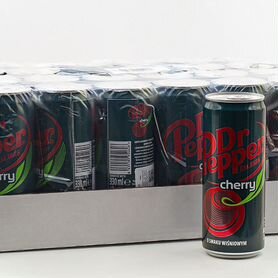 Dr. Pepper Cherry коробка 24 банки