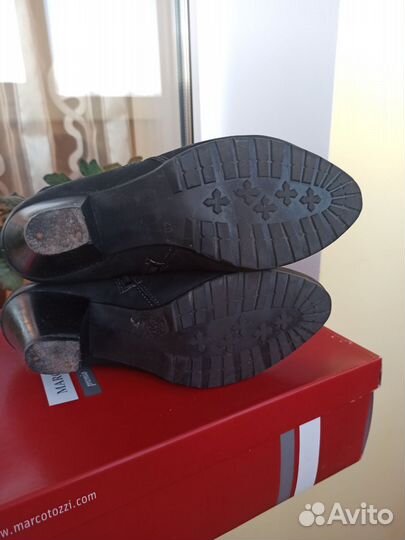 Полусапоги женские чёрные Marco Tozzi, размер 40