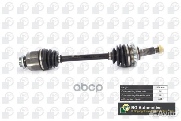 Полуось kia shuma ga6d 2001 перед прав BGA DS3605