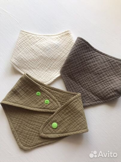 Слюнявчики муслиновые комплект