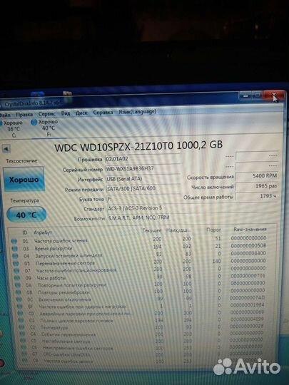 Жесткий диск для ноутбука 1 тб Hdd 2.5