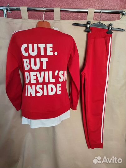 Новый Спортивный костюм женский, S(42) Красный