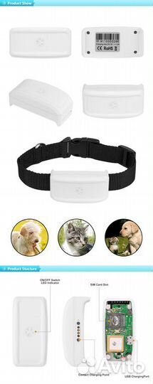 GPS трекер ошейник для животных tkstar TK911