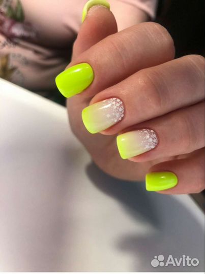 Маникюр-укрепление гелем - однотонное покрытие