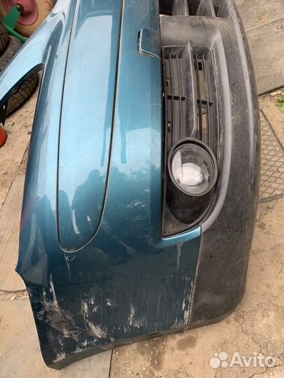 Бампер передний vw туран с птф