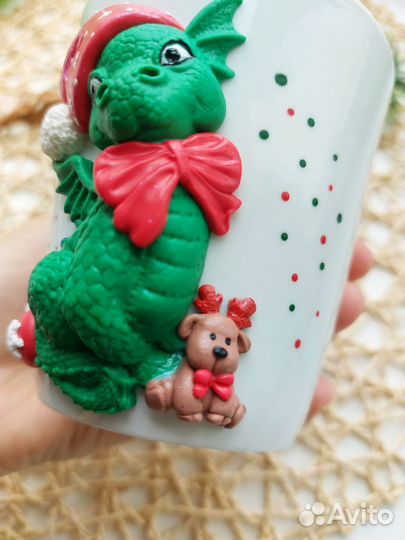 Кружка с новогодним декором