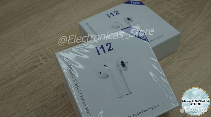 Аирподс 2 Apple Наушники i12.6 Бело-Молочные