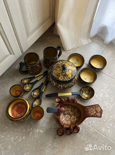 Хохлома набор посуды