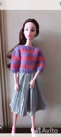 Вязанная одежда для кукол типа Барби