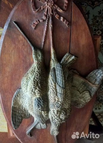 Панно антикварное с вальдшнепами