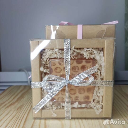 Мыло ручной работы (сердце, мёд, ёлочка )