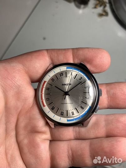 Комплект:часы Ракета-вахтенные 24 часа СССР NOS