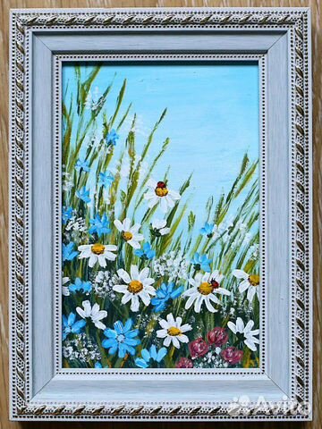 Картина. Полевые цветы