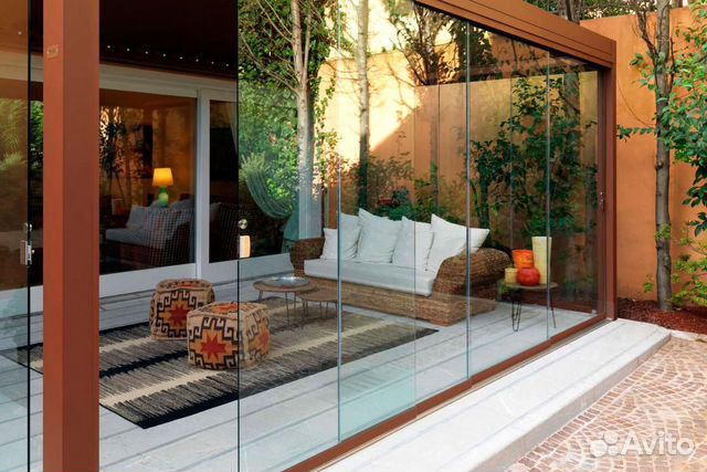 Панорамное остекление беседки, веранды