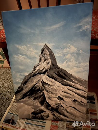 Картина маслом «Вершина горы» 40х60