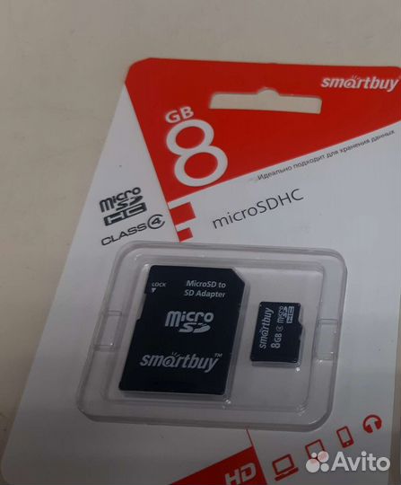 Карта памяти MicroSD 8 GB.10 класс