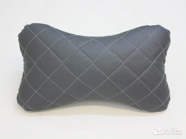 Подушка на подголовник ромб экокожа перфорирова