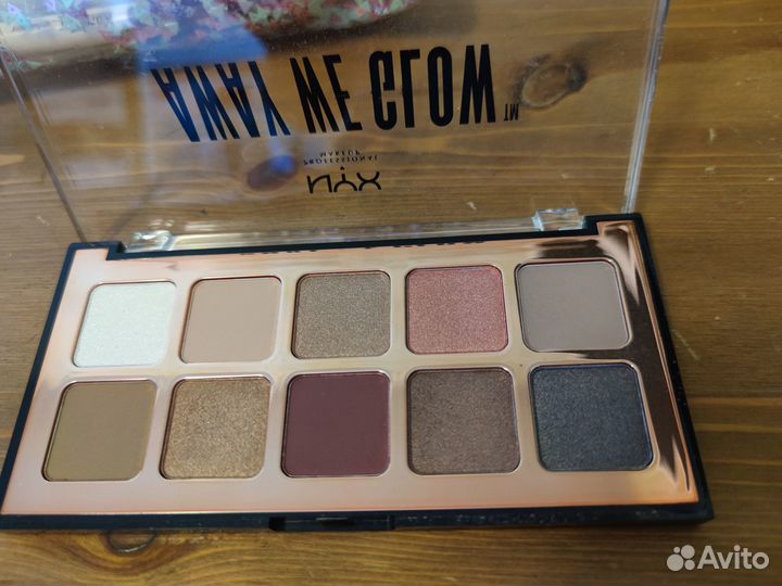 Палетка теней nyx away we glow lovebeam