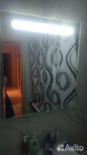 Зеркало 75х65 сенс.подсвет