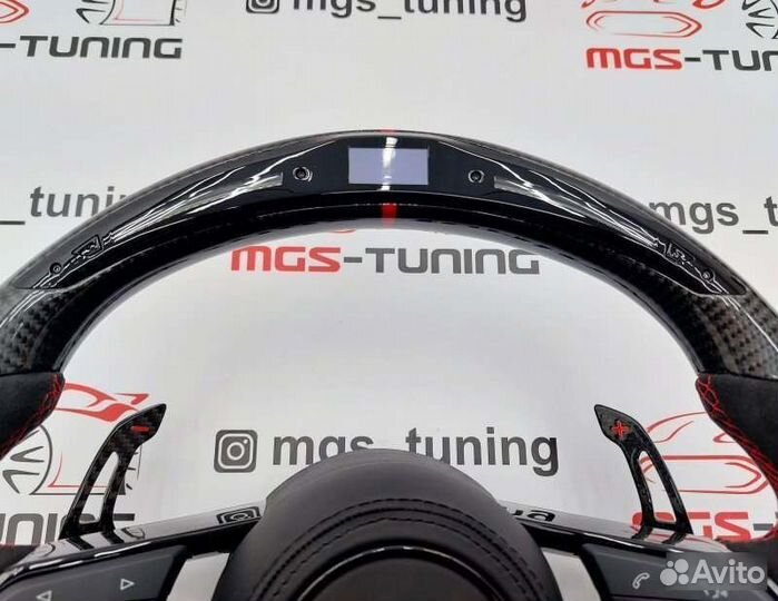 Руль Audi RS карбон экран Ауди A6 C8 RS6 А6 рс6