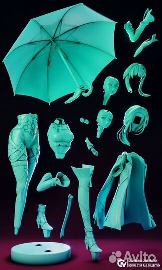 Кафка Хонкай Фигурка Kafka Honkai