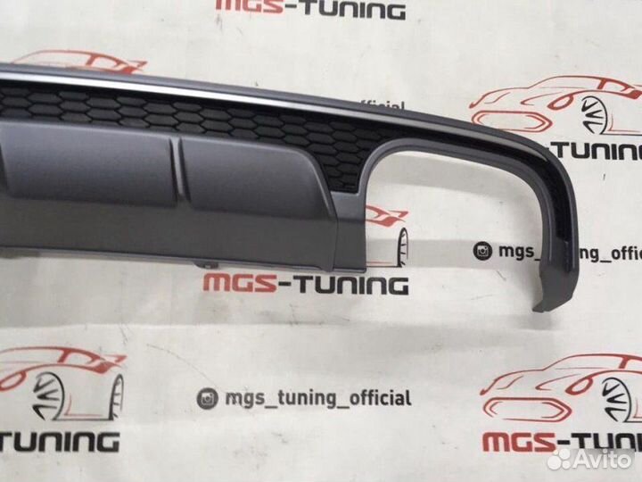 Диффузор на Audi A6 С7 14-18гг. S6 для S-line