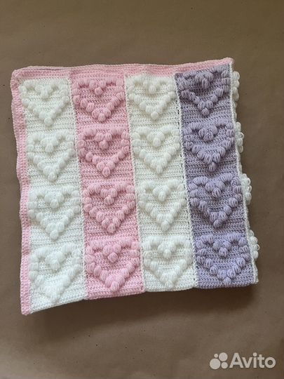 Плед детский вязаный ручная работа