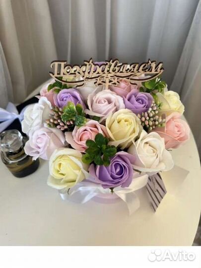 Букет из мыльных роз