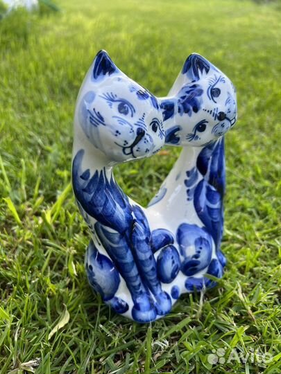 Гжель «влюбленные коты»