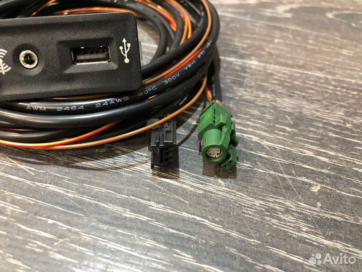 Usb aux активный порт с оригинальной проводкой vw