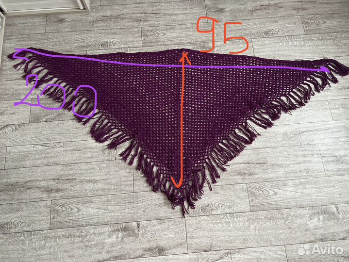 Палантин шаль шарф ручной работы