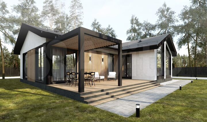 Коттедж 162,5 м² на участке 6,5 сот.