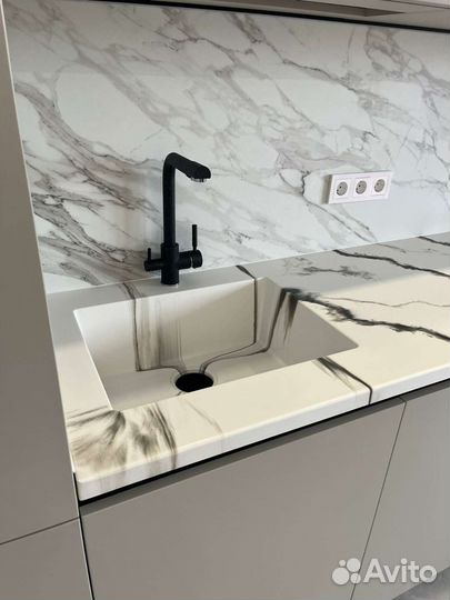 Изготовление столешниц из композитного мрамора