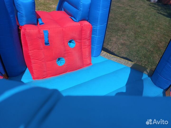 Детский надувной Батут с горкой happy HOP