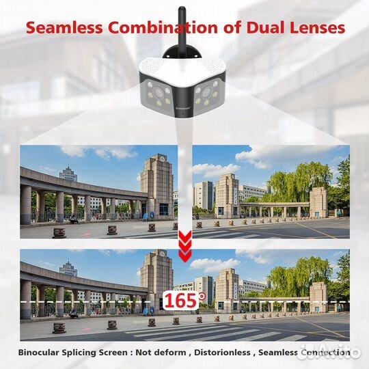 Уличная панорамная(165) WiFi IP 4 MP камера