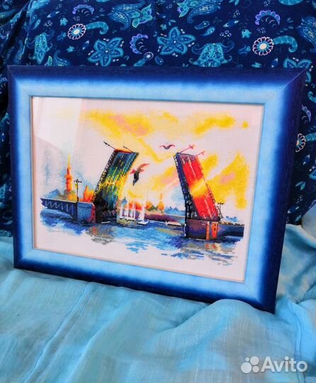 Картина-вышивка в технике 