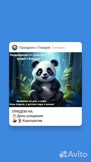 Аниматоры на любые праздники panda