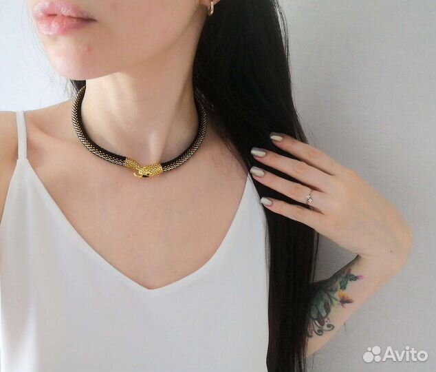 Жгут колье из бисера ручной работы