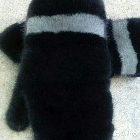 Варежки из норки