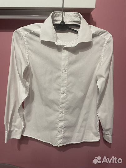 Рубашка белая на мальчика 146