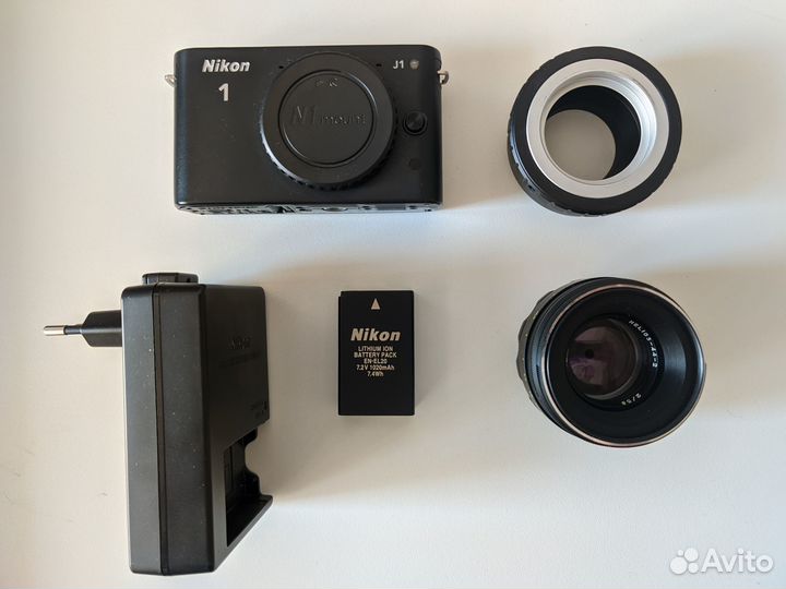 Комплект Nikon 1 + объектив F2 58mm Helios-44-2