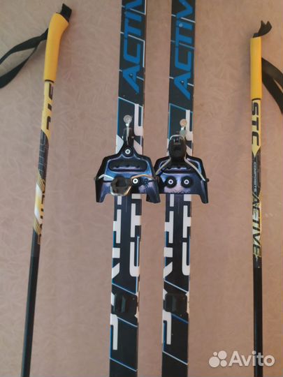 Лыжи беговые детские 170,ботинки 35размер