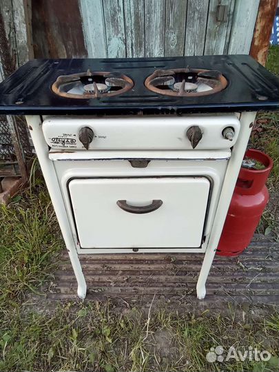 Газовая плита 2 конфорки с духовкой, раритет