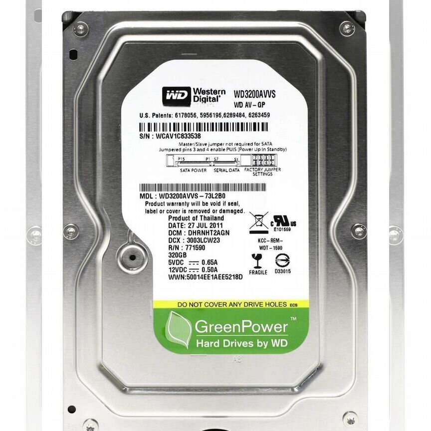 [WD3200AAKS] Жесткий Диск Western Digital 320gb Wd3200avvs Sata Wd3200aaks