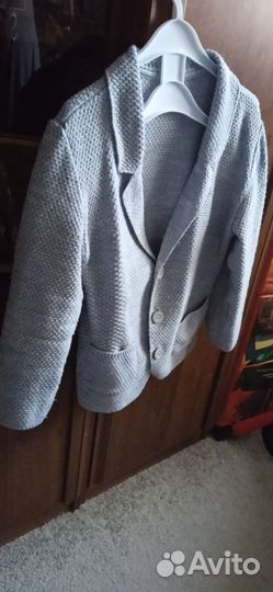 Кардиган (пиджак) вязаный для мальчика 140-146 см